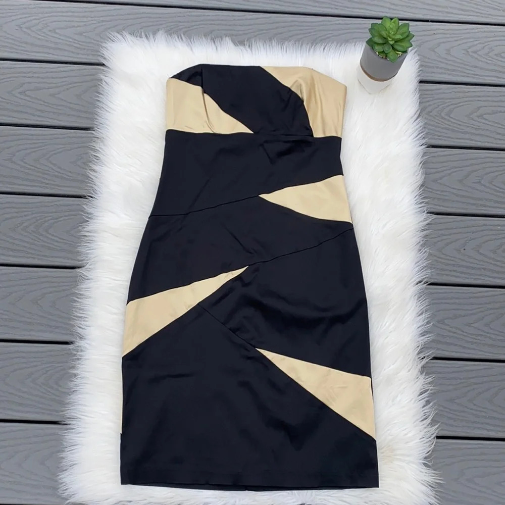 Roulette black and gold bodycon dress